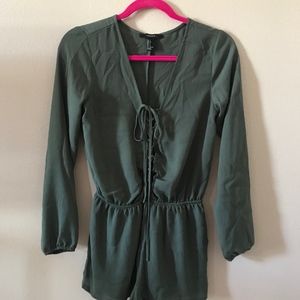 Forever 21 Lace-Up Romper Size S